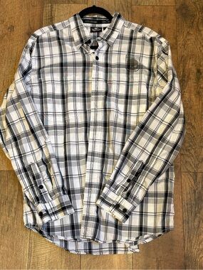 Harley Davidson Men's Plaid Long-Sleeve Button-Up Shirt